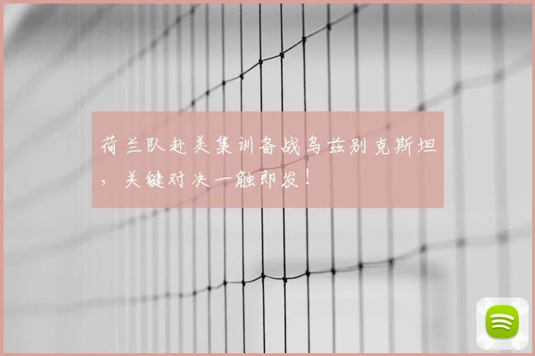 荷兰队赴美集训备战乌兹别克斯坦,关键对决一触即发!